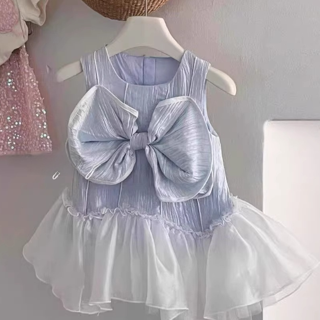 Vestido de Algodón sin Mangas para Niña, Estilo Princesa | Imagen 4 | My Store Plus