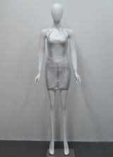 Minivestido Ajustado con Cuello Halter para Mujer - vista 3
