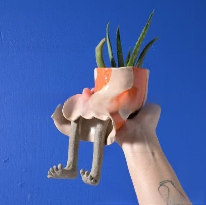 Creative Lower Body Flower Pot Ornament