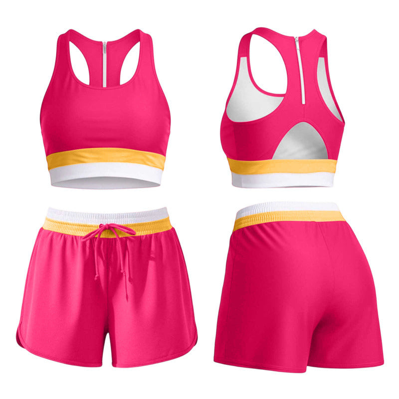 Womens Two-Piece Swimsuit Color Block Sportswear