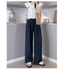 Pantalon Palazzo Taille Haute Femme Coupe Large