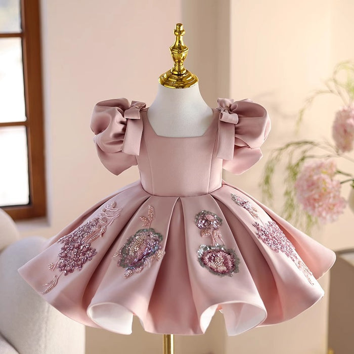 Vestido Rosa de Princesa para Niña, Eventos y Recitales