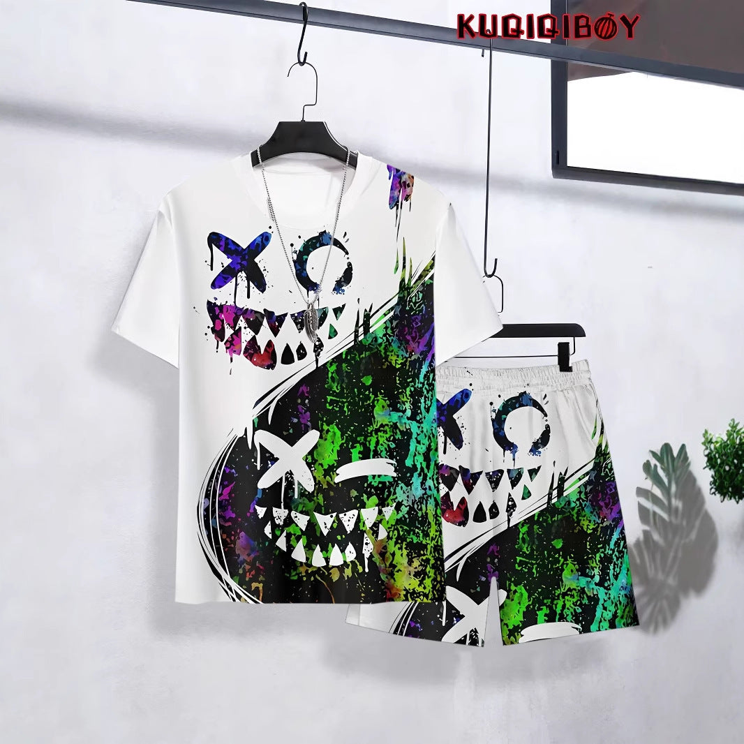Ensemble Homme 2 Pièces T-shirt et Short Imprimé 3D