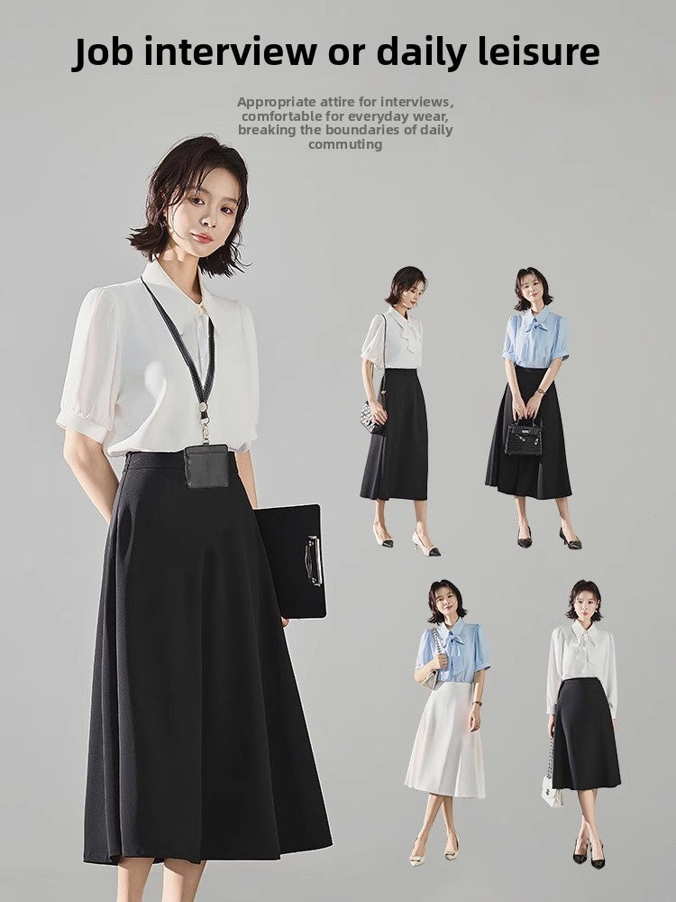 Womens Formal A-Line Mid-Length Skirt