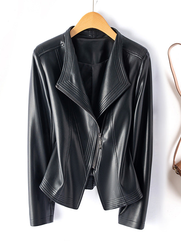 Chaqueta Biker de Cuero Sintético para Mujer - vista 11