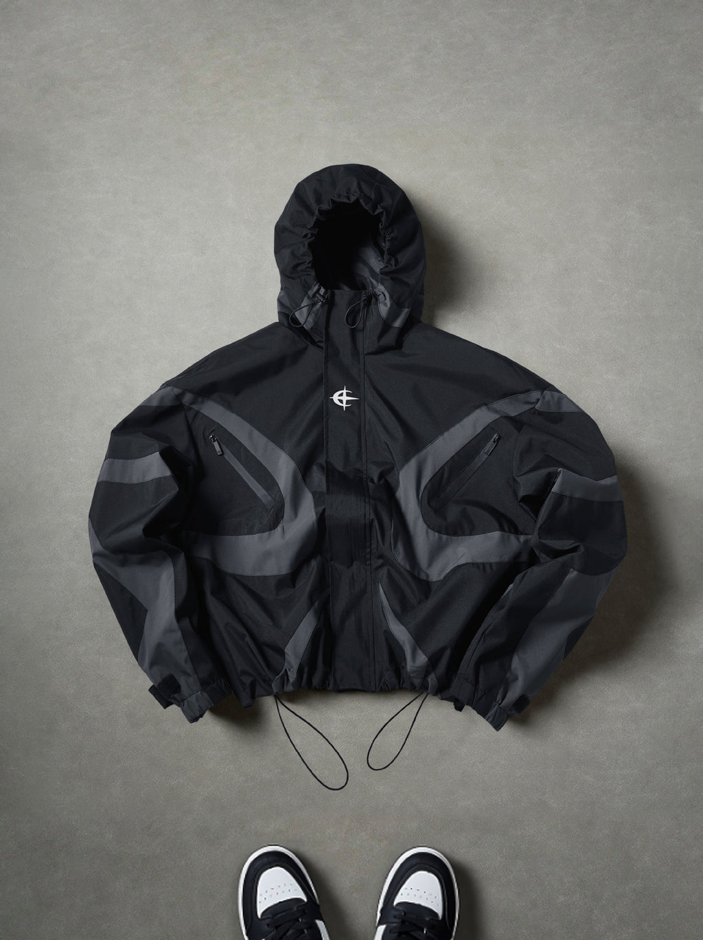 Veste de sport légère pour homme avec capuche et fermeture éclair