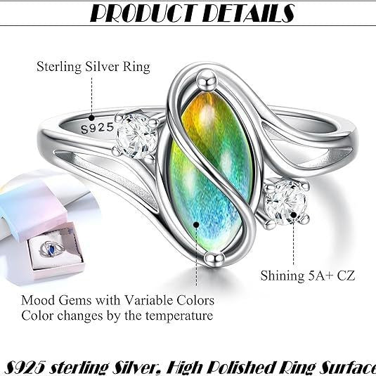 Oval Moonstone Zircon Geometric Ring