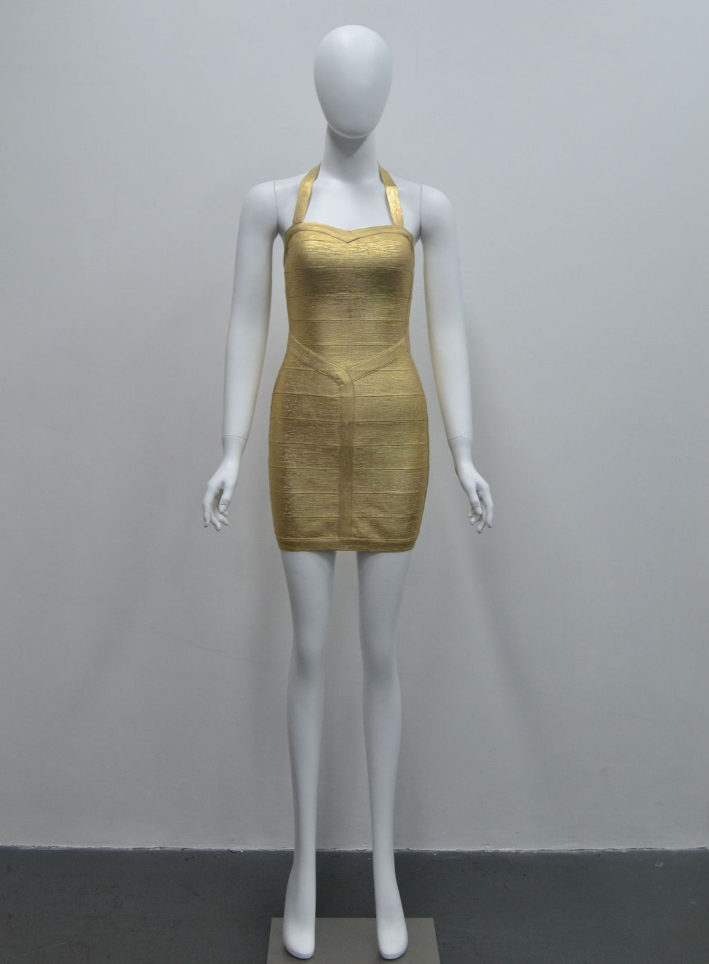 Halter Neck Bandage Mini Dress