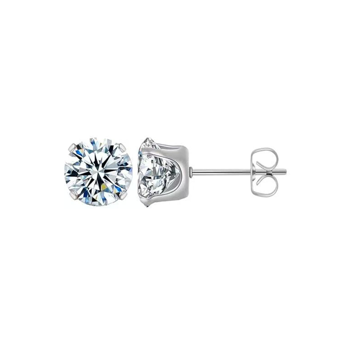 Aretes de Circonia con Engaste de Cuatro Garras - vista 6