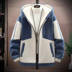 Veste d'hiver pour homme avec doublure polaire et capuche