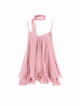 Vestido Halter Tejido con Brillo y Detalle de Hojas - vista 2