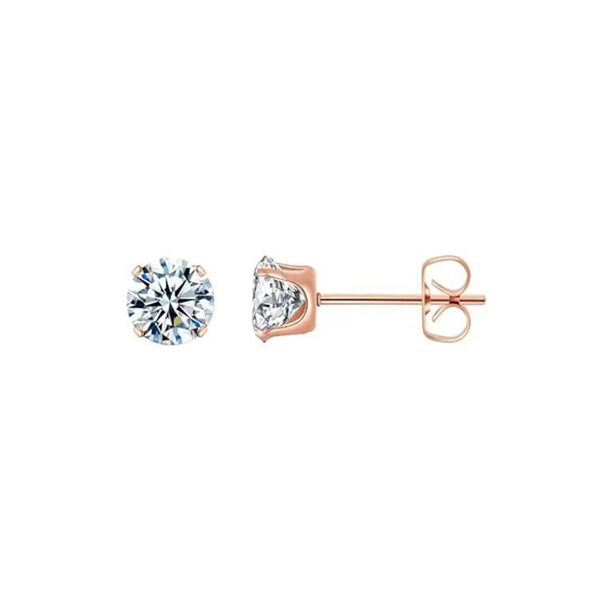 Aretes de Circonia con Engaste de Cuatro Garras - vista 15