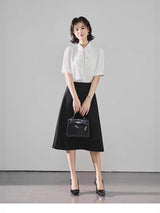 Womens Formal A-Line Mid-Length Skirt