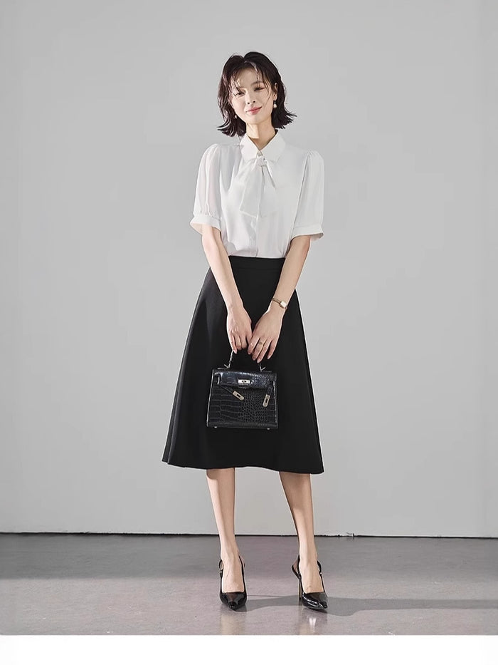 Womens Formal A-Line Mid-Length Skirt