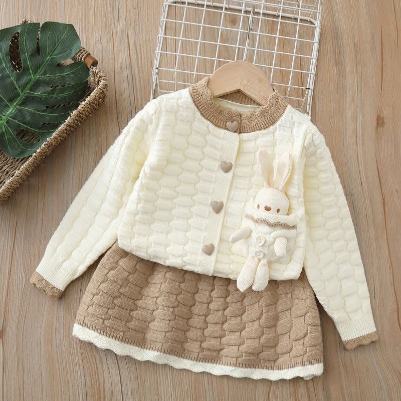 Conjunto Tejido de Cárdigan y Falda para Niña | Imagen 4 | My Store Plus