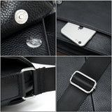 Bolso Cruzado de Cuero para Hombre con Solapa - vista 5