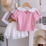 Conjunto de Verano para Niña con Mangas Abullonadas y Falda | Imagen 3 | My Store Plus