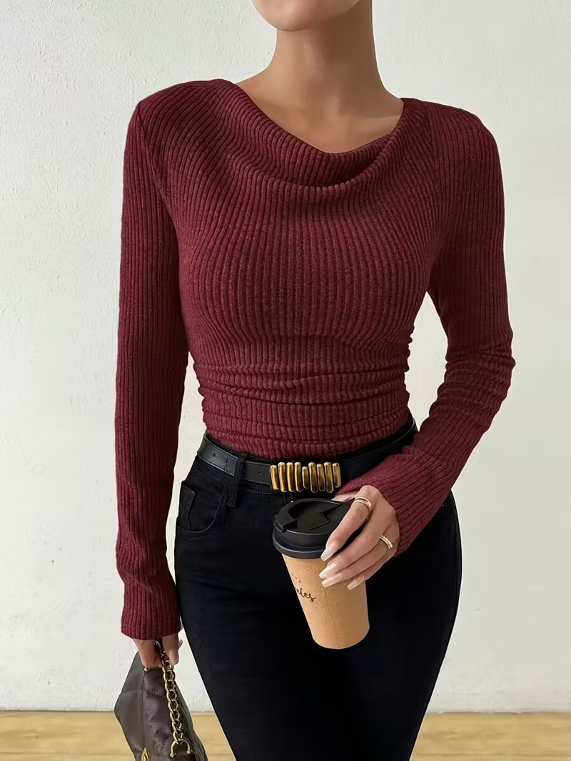 Suéter Tejido de Color Liso para Mujer - vista 9
