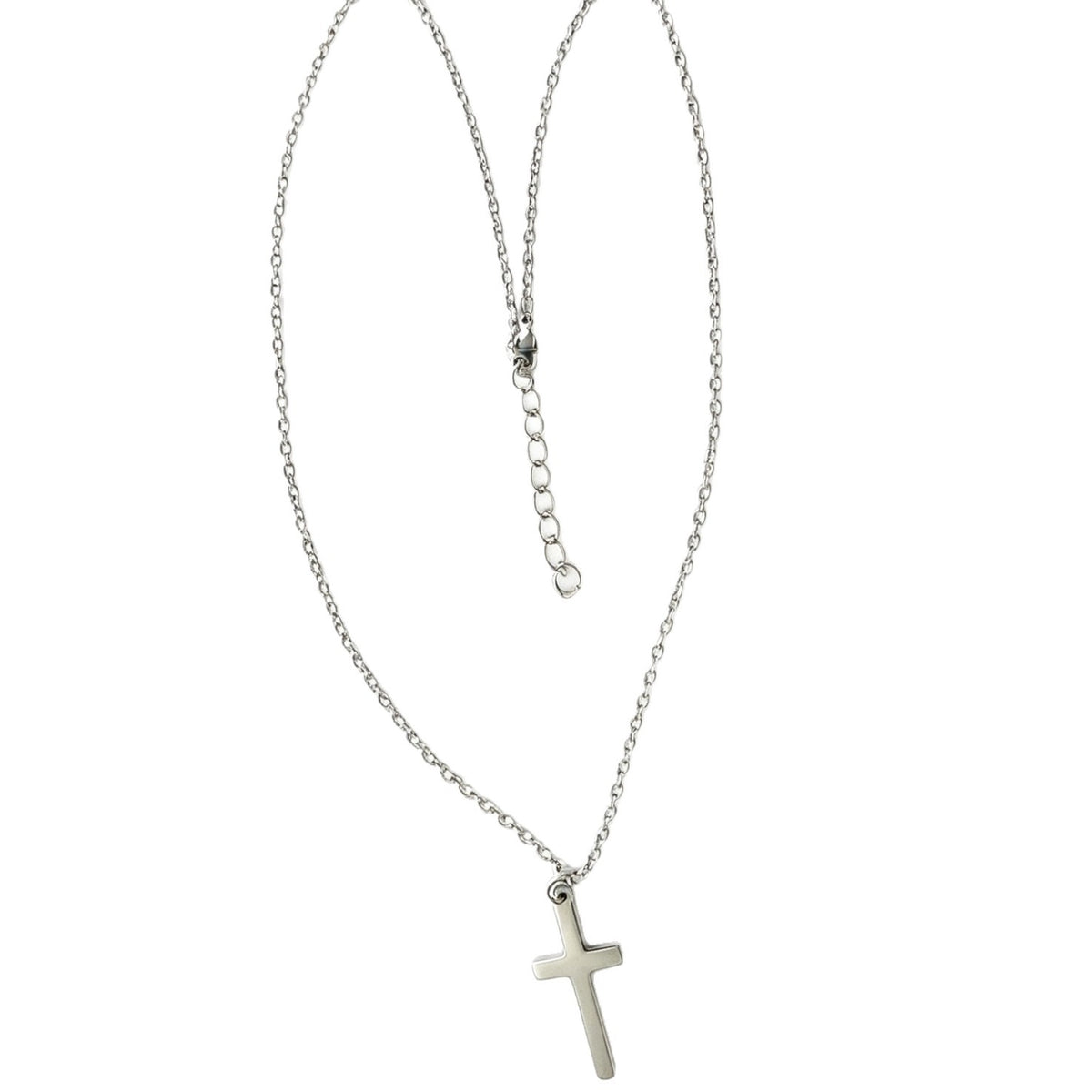 Collar Minimalista con Cruz de Acero de Titanio - vista 5