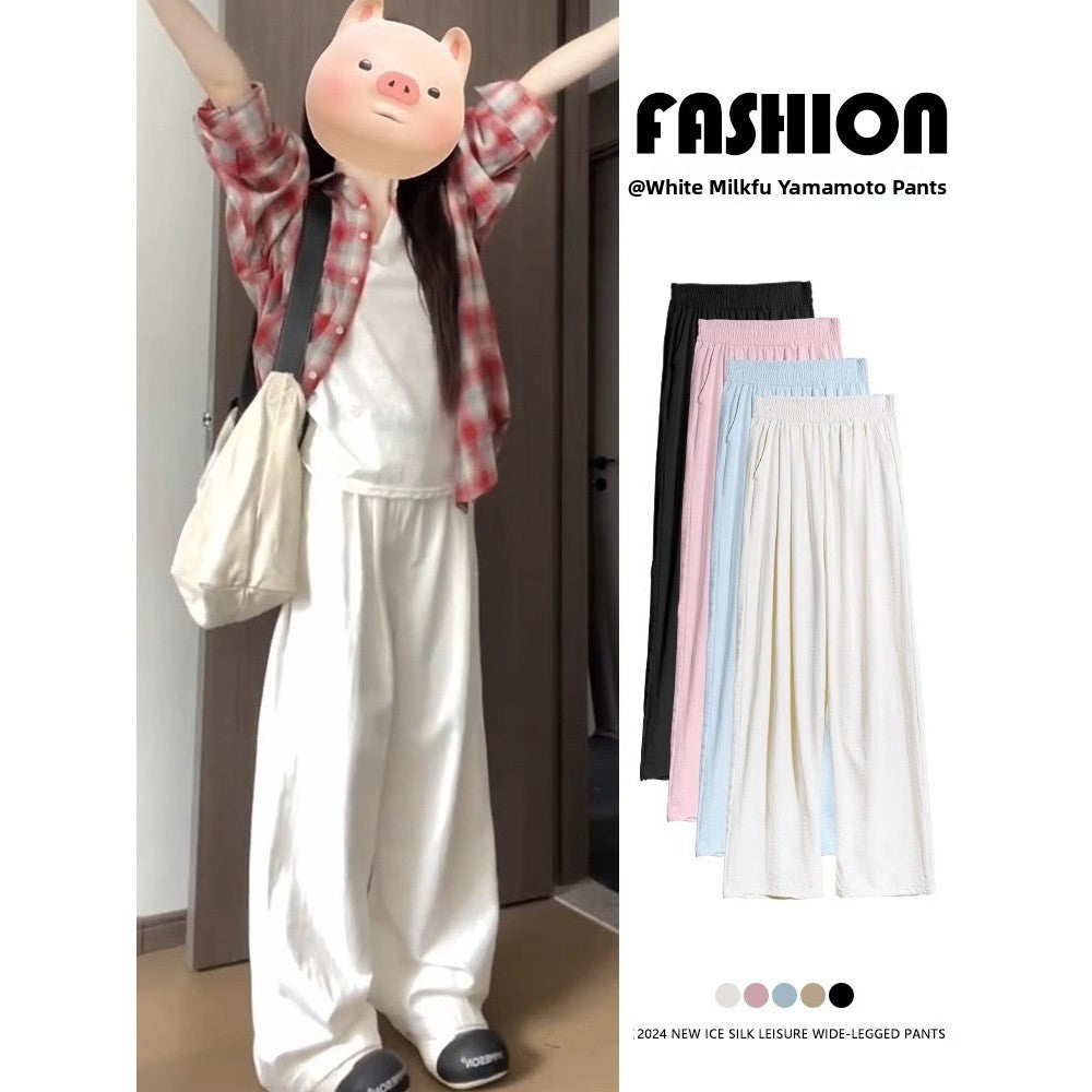 Pantalon Palazzo Taille Haute Femme Coupe Large
