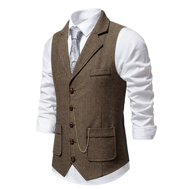 Mens Slim Fit Vintage Vest