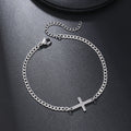 Geometric stainless steel triangle NK chain bracelet men hip hop cross love charm bracelet for women