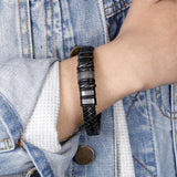 Pulsera de Cuero Trenzado con Cierre Magnético para Hombre - vista 5