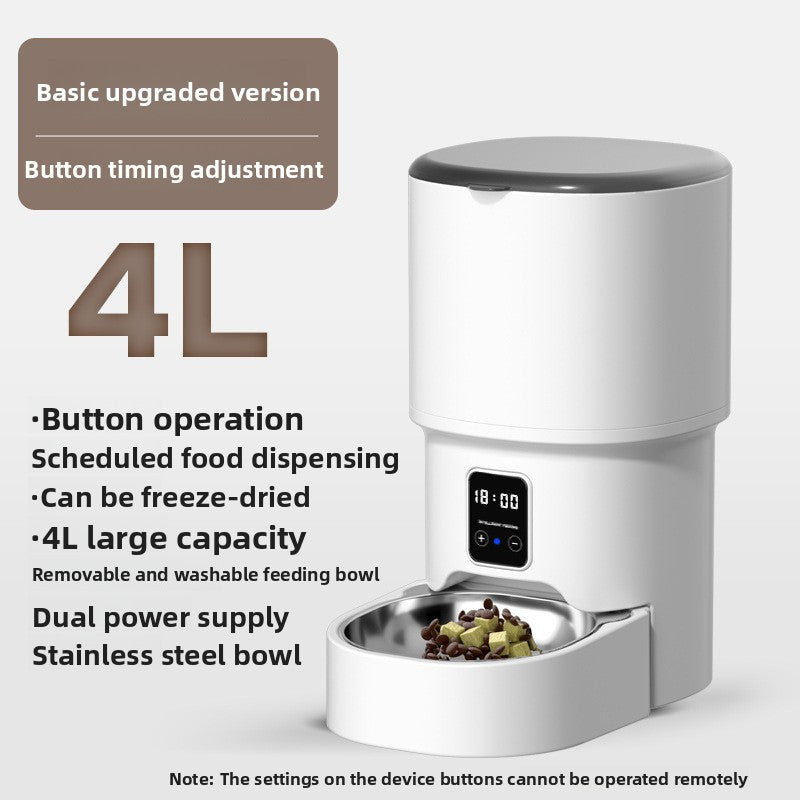 Automatic Pet Feeder with Remote Control and Timed Feeding