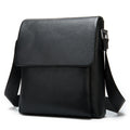 Cowhide Men's Shoulder Bag, Casual Cowhide Flap-Style Shoulder Bag for Men, Trendy and Versatile Commuter Crossbody Bag