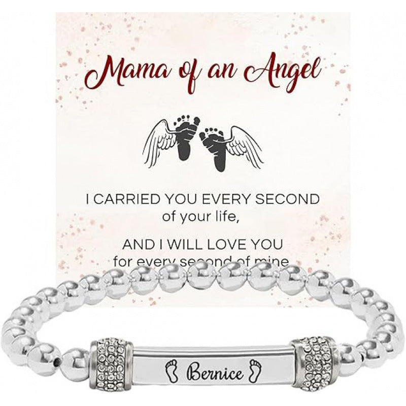 Stainless Steel Engraved Elastic Bracelet