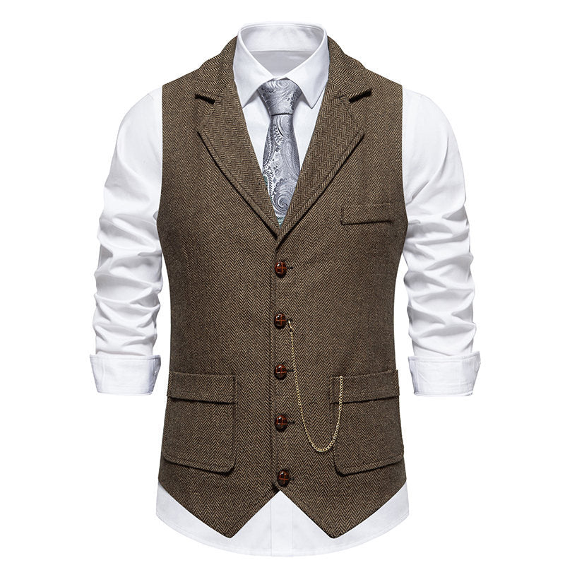 Mens Slim Fit Vintage Vest