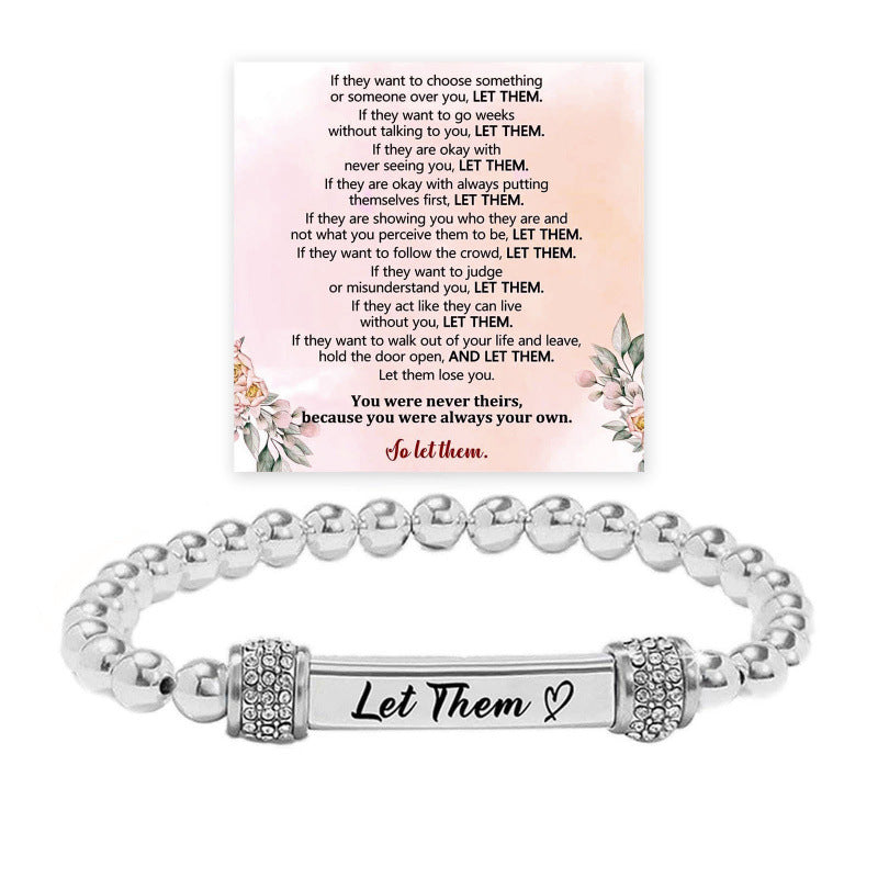 Stainless Steel Engraved Elastic Bracelet