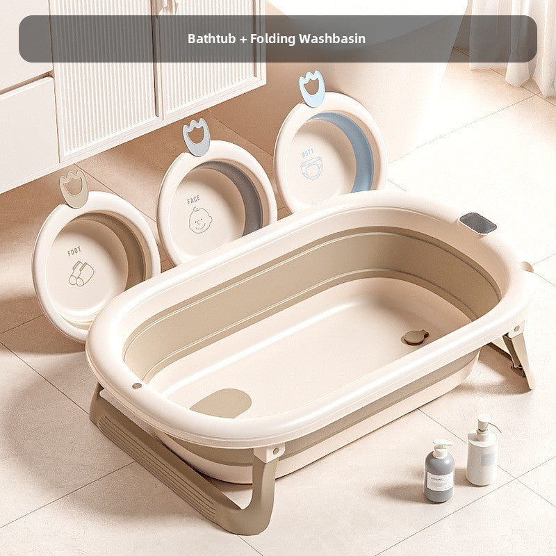 Baignoire Pliable pour Bébé avec Accessoires et Capteur de Température