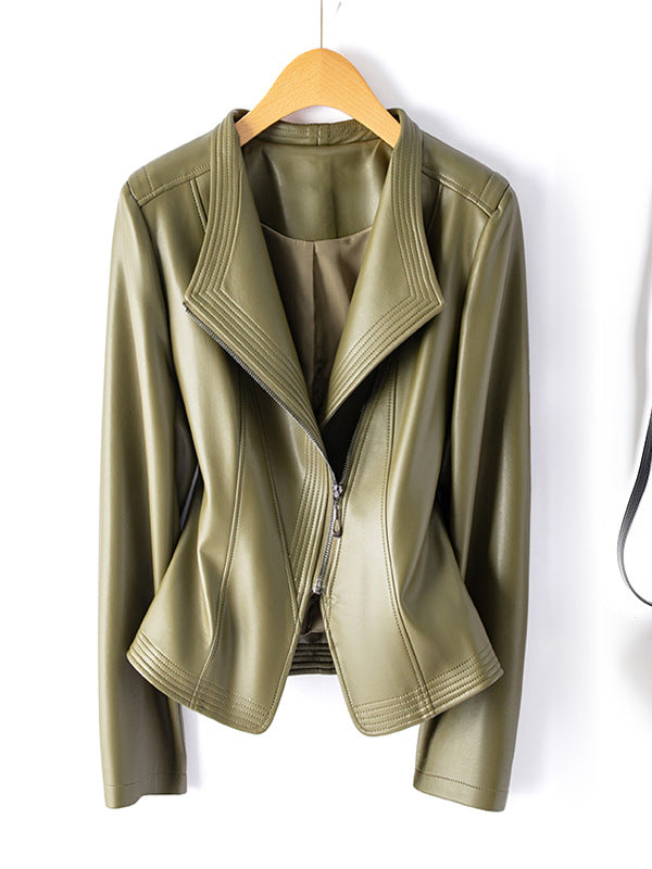 Chaqueta Biker de Cuero Sintético para Mujer - vista 9