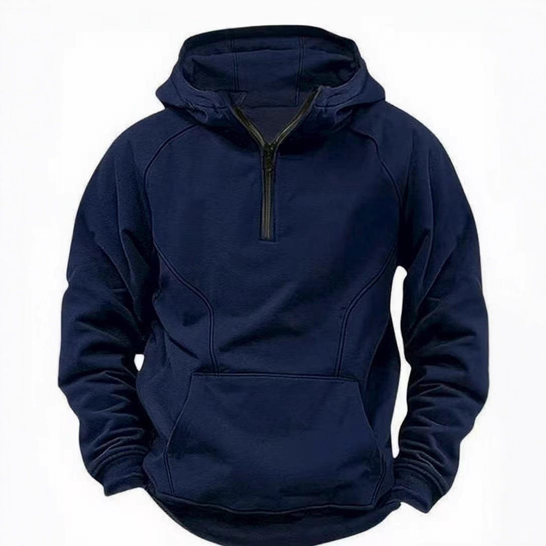 Veste zippée à capuche rétro pour homme