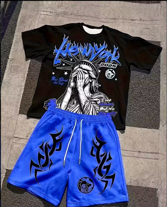 Ensemble Homme 2 Pièces T-shirt et Short Imprimé 3D