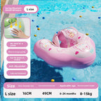 Bouée Bébé Gonflable avec Pare-Soleil et Conception Anti-Basculement