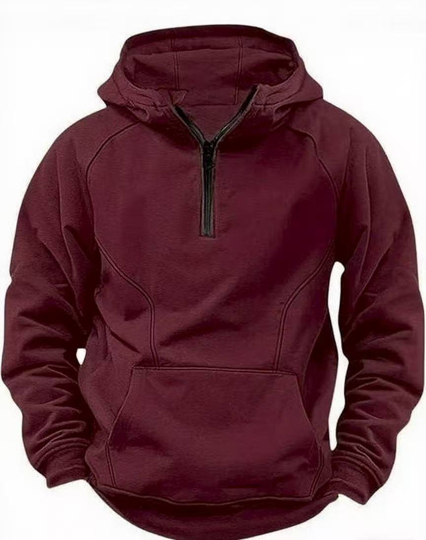 Veste zippée à capuche rétro pour homme