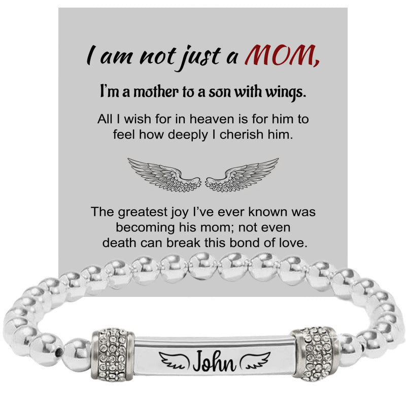 Stainless Steel Engraved Elastic Bracelet