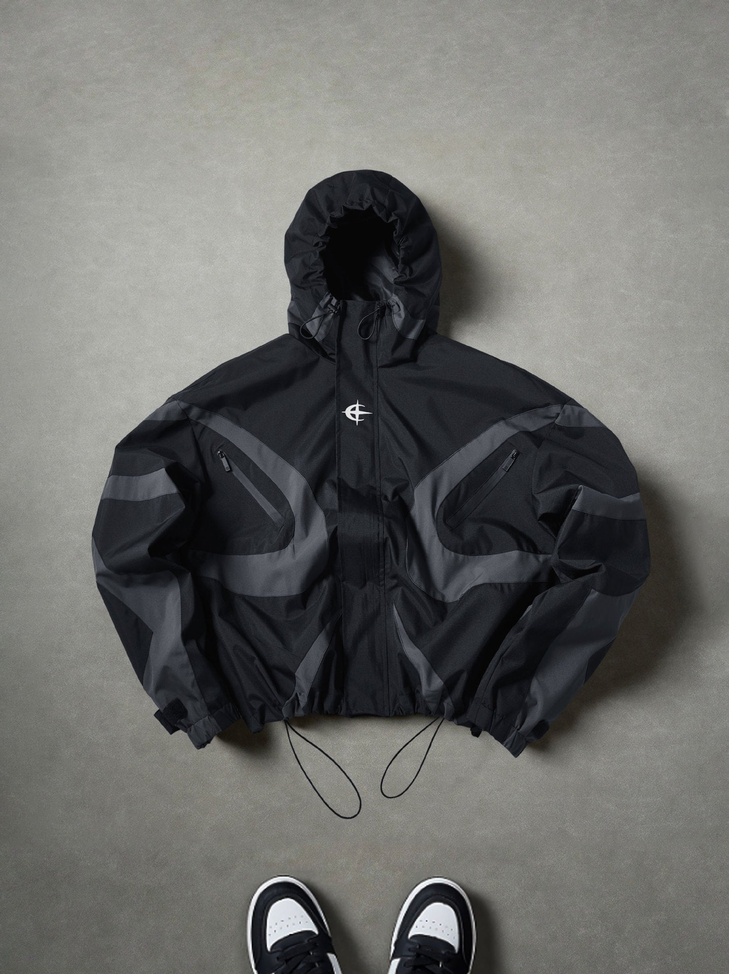 Veste de sport légère pour homme avec capuche et fermeture éclair