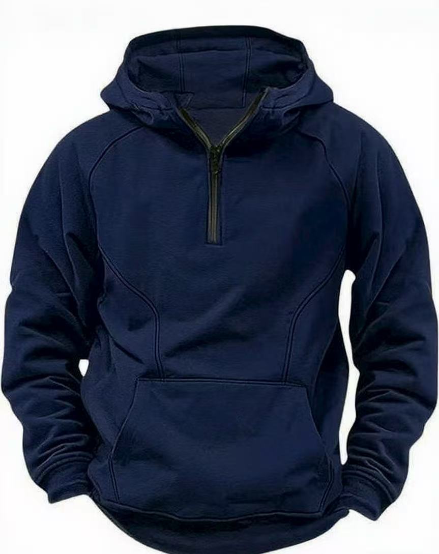 Veste zippée à capuche rétro pour homme