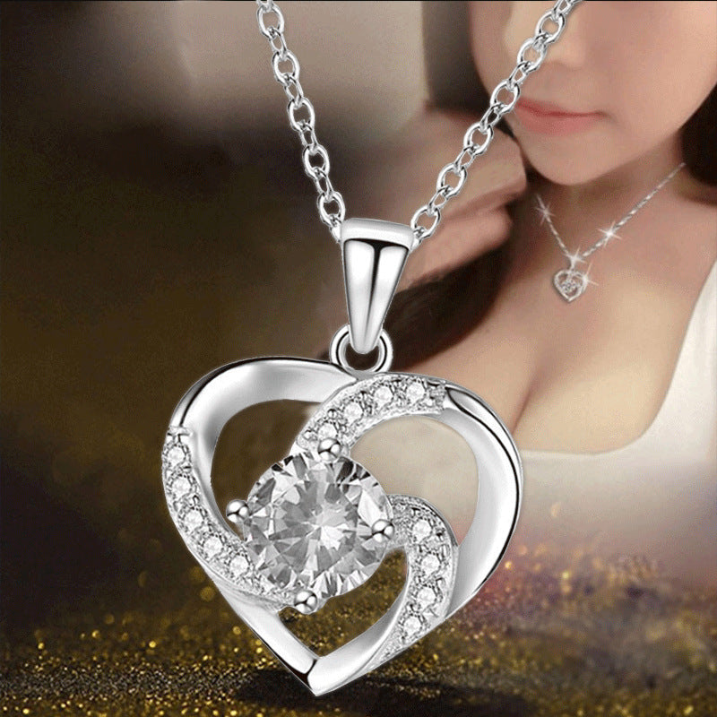 Korean Style Love Heart Pendant Necklace