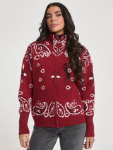 Cárdigan Tejido Retro con Estampado Paisley - vista 6