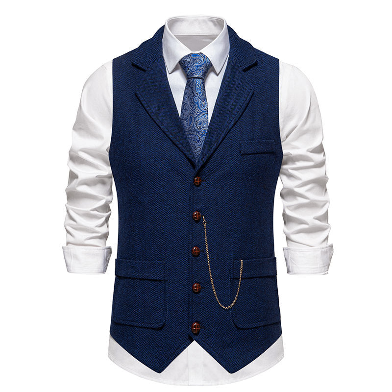 Mens Slim Fit Vintage Vest