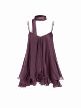 Vestido Halter Tejido con Brillo y Detalle de Hojas - vista 7